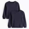 Navy Crew Neck Sweatshirt 2 Pack 9 Years