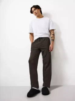 Black & Charcoal Jersey Pyjama Bottoms 2 Pack XL