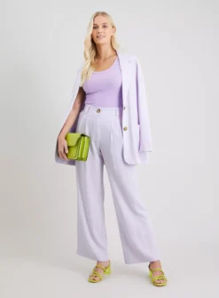 Lilac Coord Blazer With Linen - 12