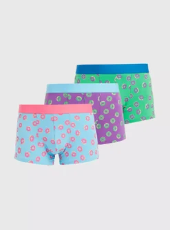 Bright Doughnut Print Hipsters 3 Pack L -Simply Be Store tuc142360773 Multi20Coloured R Z001A