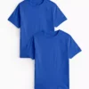 Cobalt Blue Crew Neck School T-Shirt 2 Pack 11 Years