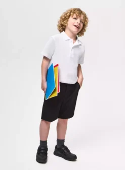 Black Classic School Shorts 2 Pack3 Years