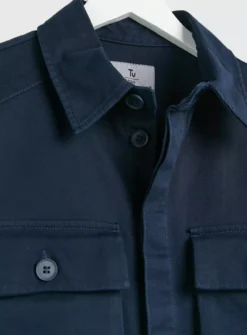 Navy Textured Shacket L -Simply Be Store tuc143512724 Navy R Z004A 1