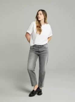 Grey Straight Leg Denim Jeans20R