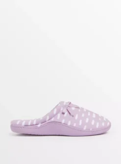 Lilac Stroke Print Padded Mule Slippers M -Simply Be Store tuc143763144 Lilac R Z001A