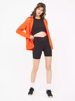 Active Black Wrap Waist Cycling Shorts XXL