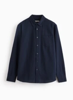 Navy Regular Fit Oxford Shirt M -Simply Be Store tuc146150351 Navy R Z003A