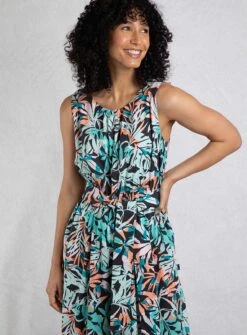 WEIRD FISH Nalani Viscose Printed Jumpsuit 12 7 WEIRD FISH Nalani Viscose Printed Jumpsuit 12 -Simply Be Store tuc146402758 Blue R Z004A